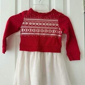Jumping Beans Red and White Festive Dress Size 4